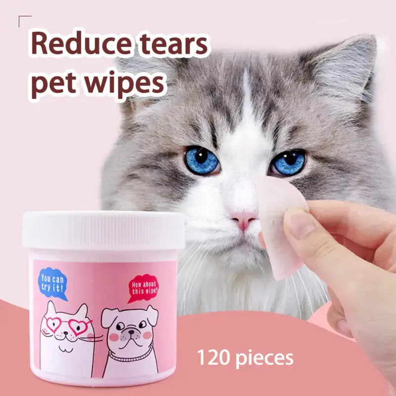 Pet Eye Cleaning Wipes - 120 Pieces Non-woven Cats And Dogs Supply