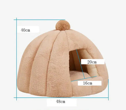 Pumpkin Shaped Cozy Cat & Dog House Tent Cats And Dogs Supply