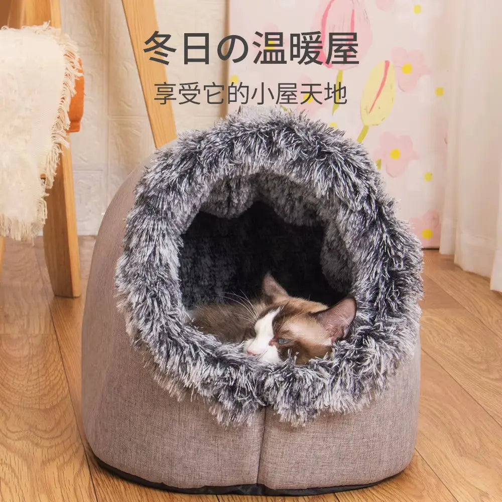 WarmNest Cozy Cave – Self-Warming Tent Bed for Cats & Small Dogs