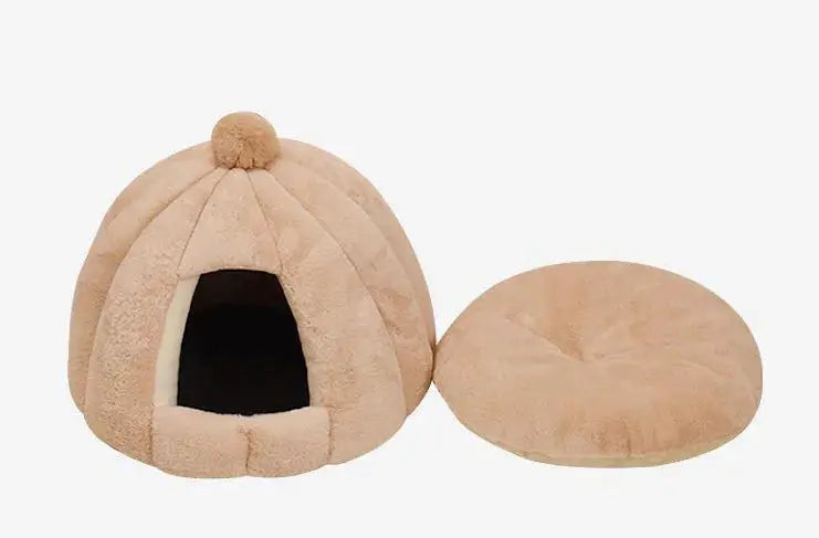 Pumpkin Shaped Cozy Cat & Dog House Tent Cats And Dogs Supply