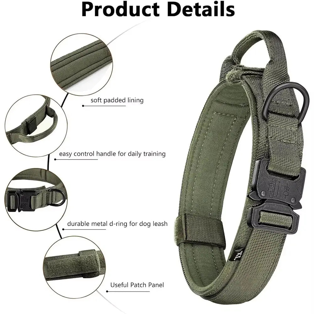 Tactical Dog Collar & Leash Set – Power, Control & Comfort for Every Adventure