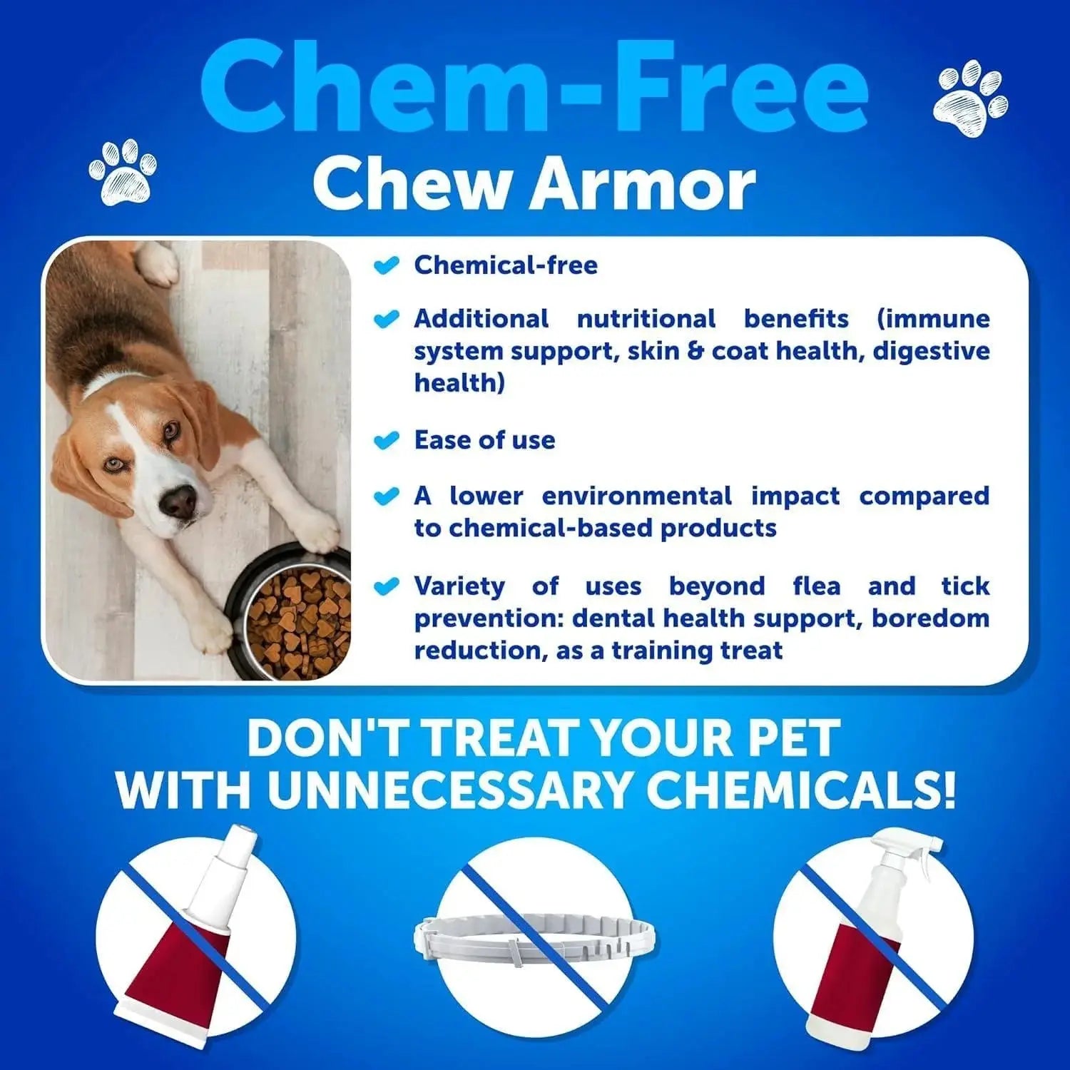 Flea and Tick Prevention for Dogs Chewables Natural Flea Treatment