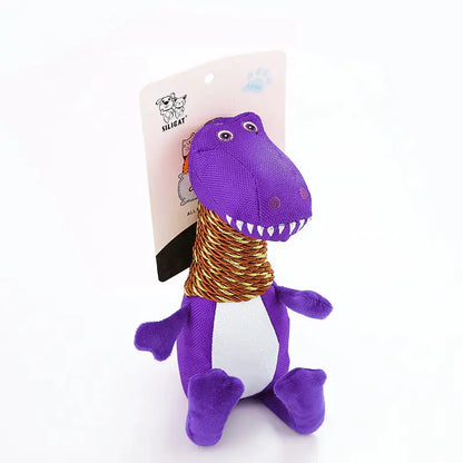 Plush Dinosaur Dog Toy with Sound and Chew Features Cats And Dogs Supply