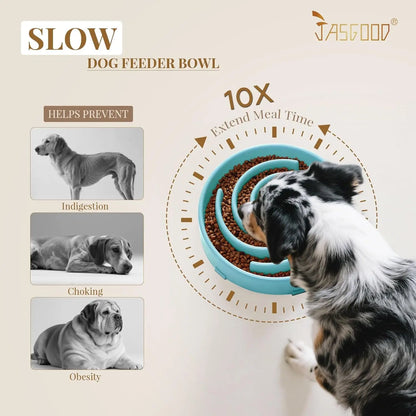 Slow Feeder Dogs Bowl for Large Medium Dogs,Anti-Gulping Pet Slower Food Feeding Bowls Stop Bloat,Preventing Choking
