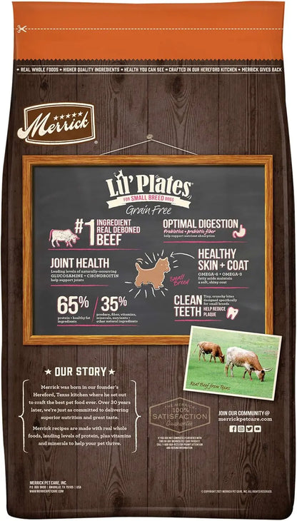 Lil’ Plates Premium Grain Free Dry Dog Food for Small Dogs, Real Texas Beef and Sweet Potato Kibble - 20.0 Lb. Bag Cats And Dogs Supply