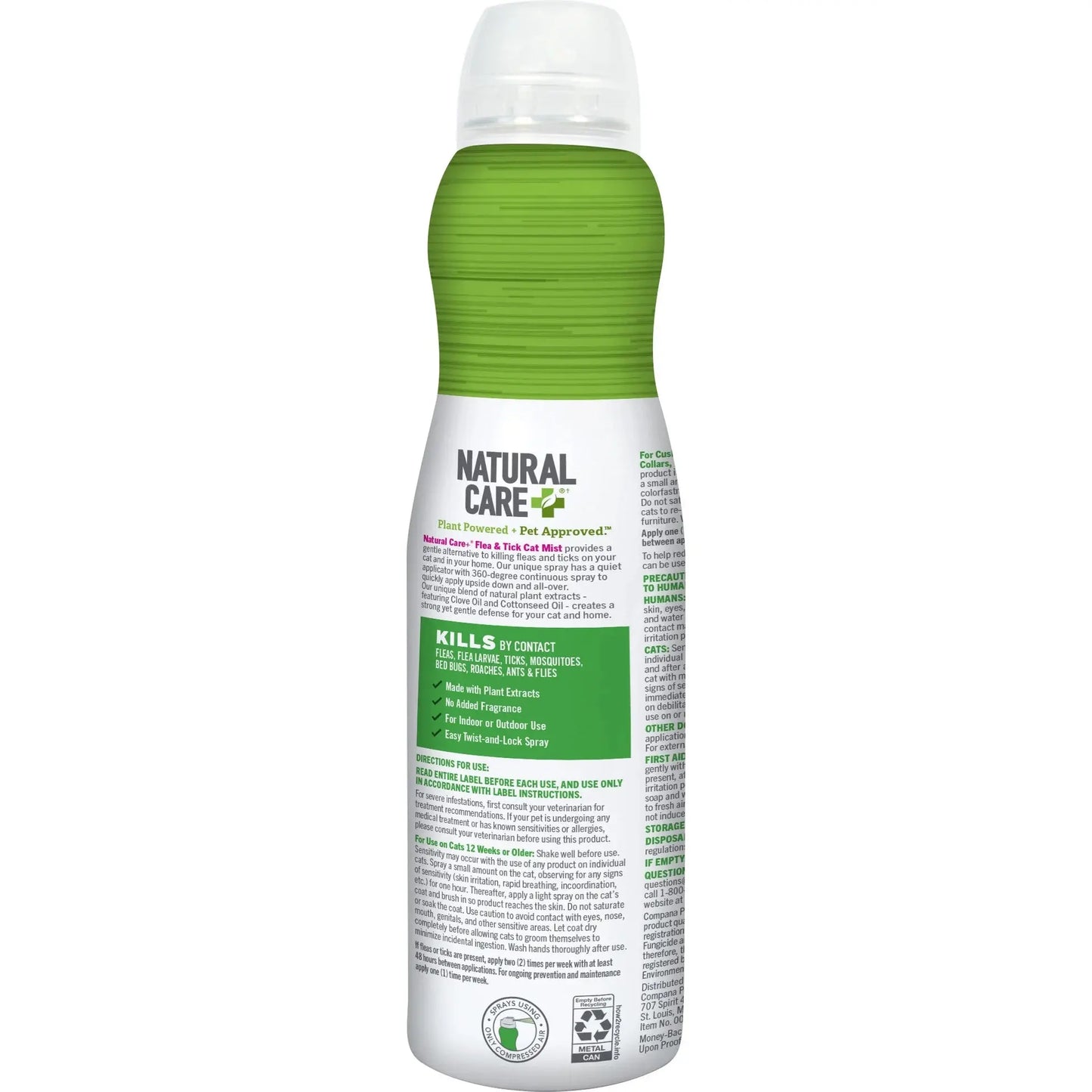 Flea & Tick Spray for Cats - 6Oz.