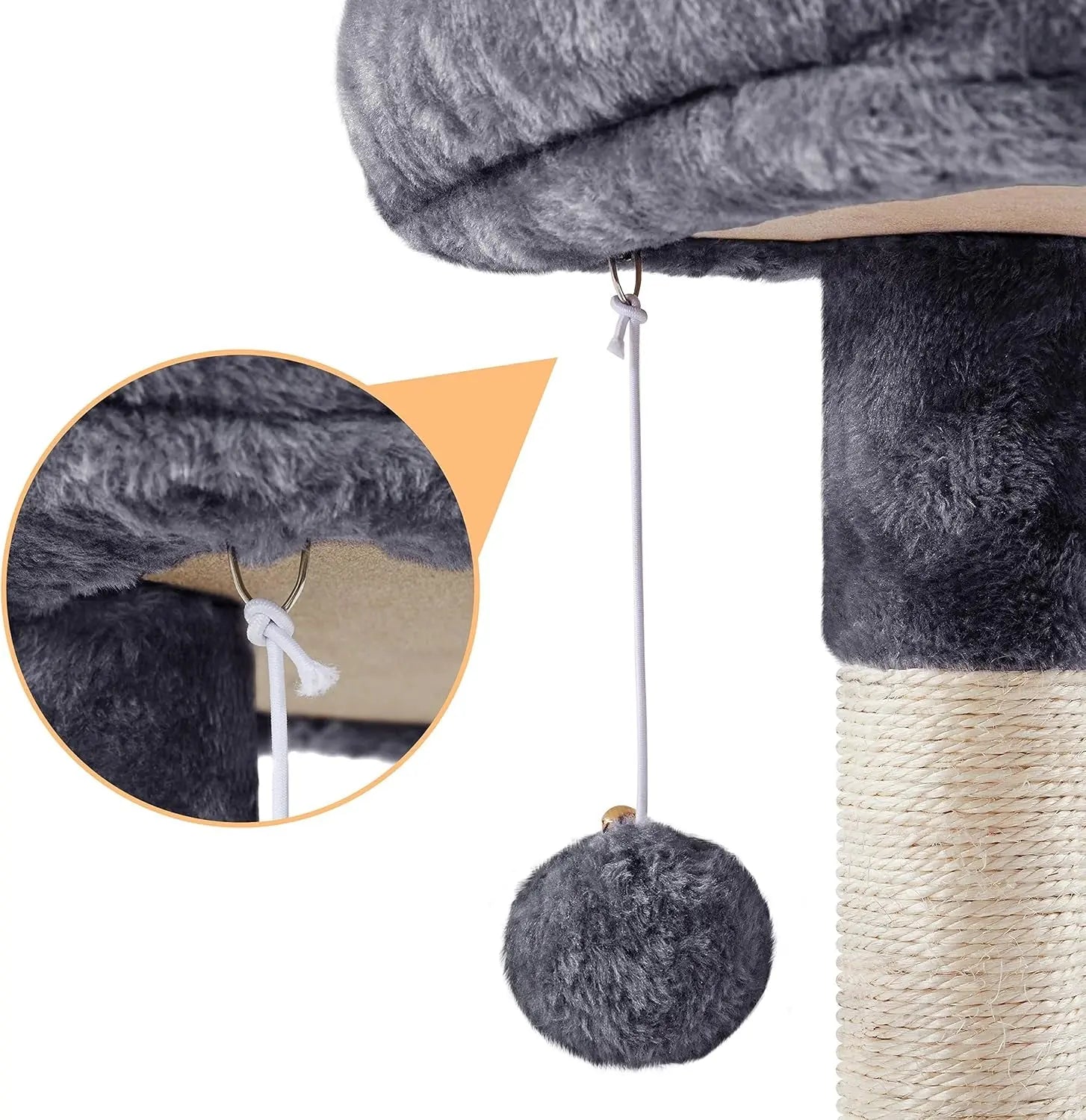 Cat Tree, 34In Cat Tower, Multi-Level Cat Condo with Extra Scratch Boards and Sisal Posts as Kitty Activity Center Pet Stand Tree for Indoor Kittens