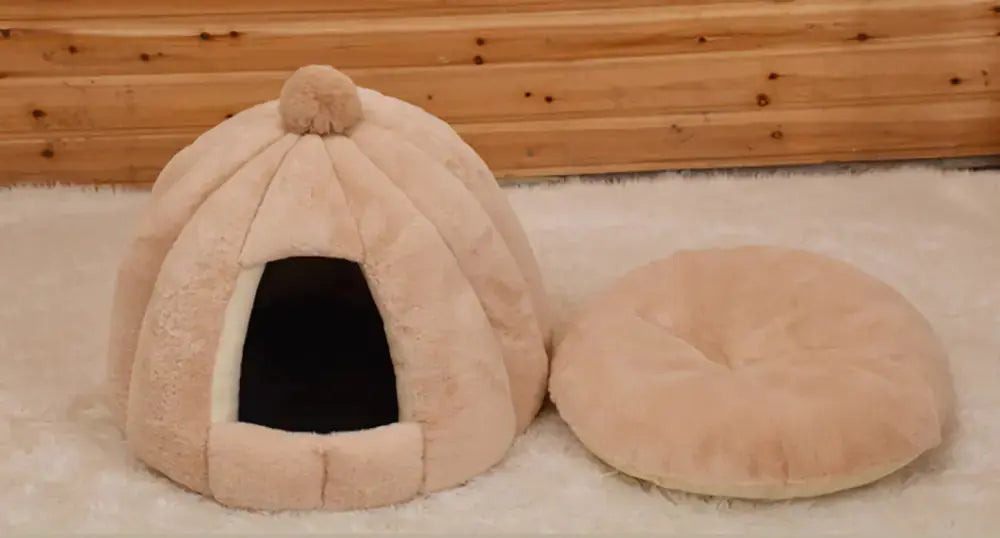 Pumpkin Shaped Cozy Cat & Dog House Tent Cats And Dogs Supply