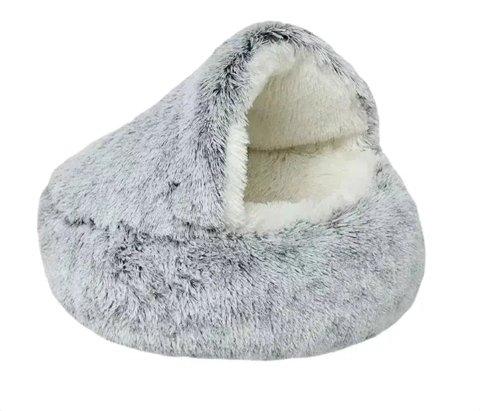 Semi-Closed Cat Bed with Universal Cover - Four Seasons Nest for Small Dogs and Pets Cats And Dogs Supply