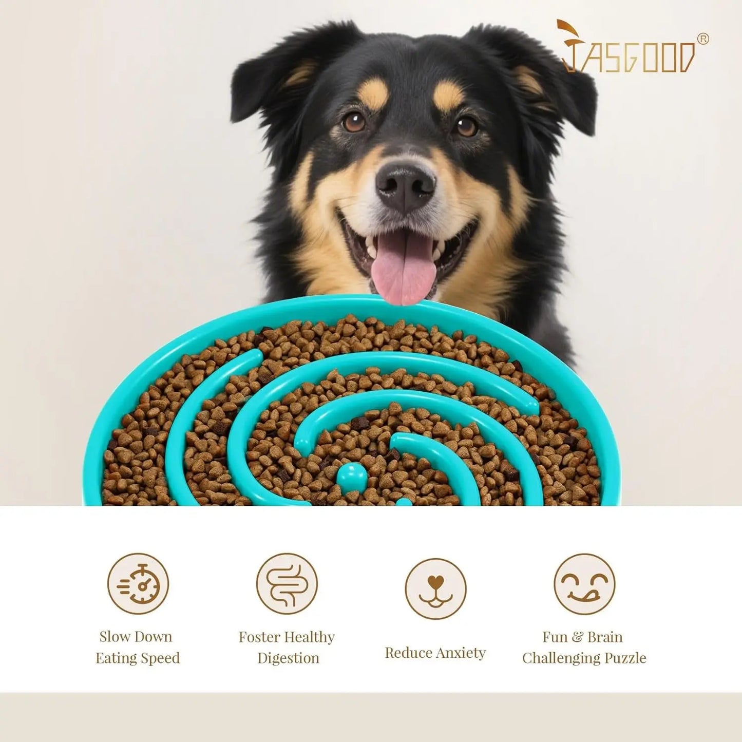 Slow Feeder Dogs Bowl for Large Medium Dogs,Anti-Gulping Pet Slower Food Feeding Bowls Stop Bloat,Preventing Choking