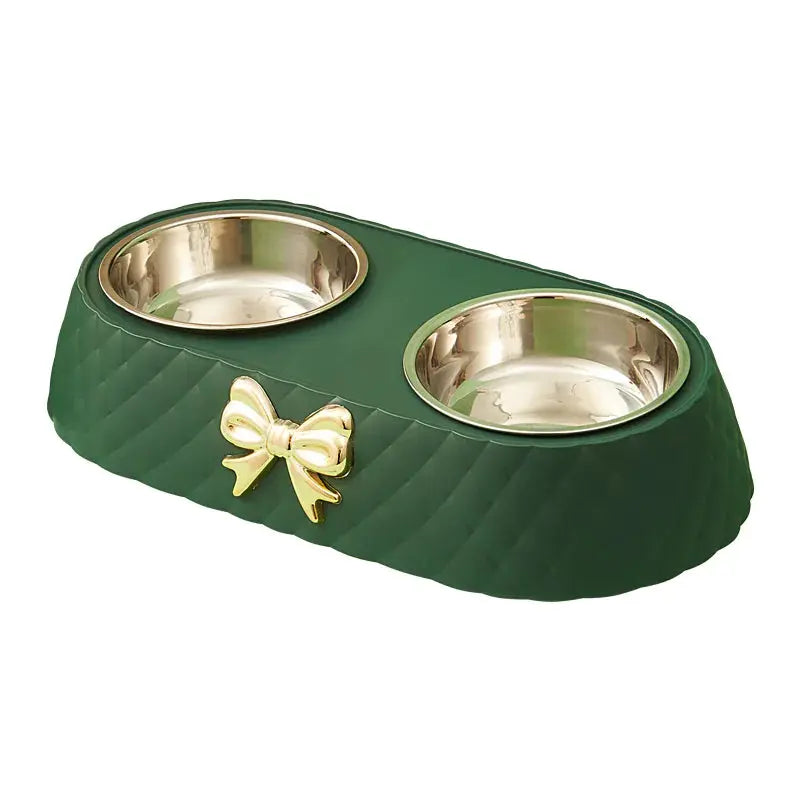 Bowknot Design Cat Food Bowl Cats And Dogs Supply