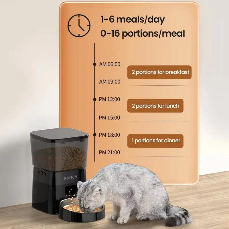 Smart Auto Pet Feeder – Hassle-Free Mealtime, Perfect Portions Every Time