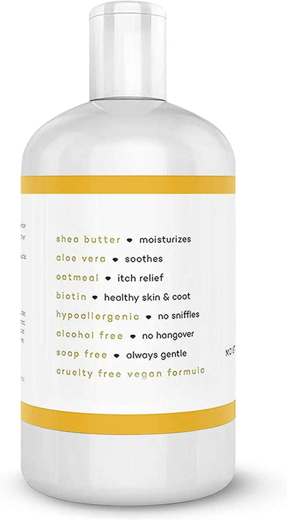 Dog Shampoo for Smelly Dogs - Skin-Friendly, Oatmeal Dog Shampoo and Conditioner for Dry and Sensitive Skin - Moisturizing Puppy Wash Shampoo, Calming Lavender Scent, 16Oz