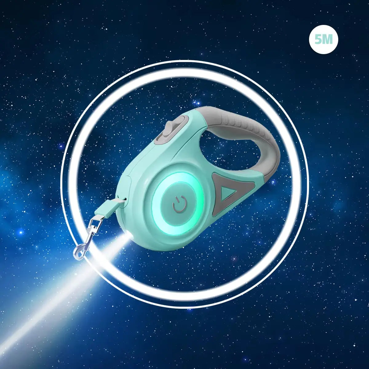 GlowPaw LED FlexiLeash – Light-Up Retractable Leash for Pets of All Sizes