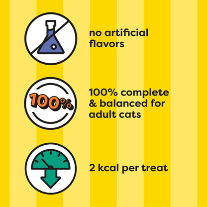 Jumbo Stuff Crunchy and Soft Cat Treats, Tasty Chicken Flavor, 2.5 Oz. Pouch (Pack of 12)