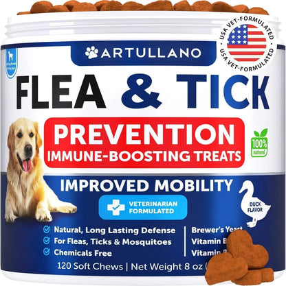 Flea and Tick Prevention for Dogs Chewables Natural Flea Treatment