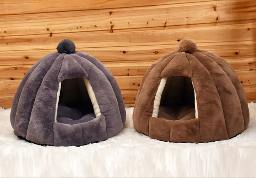 Pumpkin Shaped Cozy Cat & Dog House Tent Cats And Dogs Supply