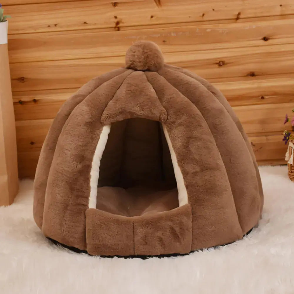 Pumpkin Shaped Cozy Cat & Dog House Tent Cats And Dogs Supply
